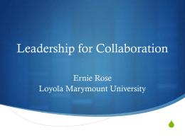 Leadership for Collaboration