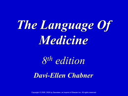 The Language of Medicine - Missouri Valley Schools