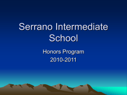 Serrano Intermediate School - Saddleback Valley Unified