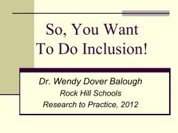 Inclusion! - Rock Hill School District