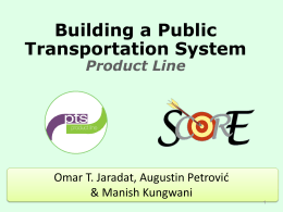 Public Transportation System Product Line
