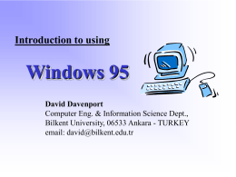 Introduction to using Windows'95 & Windows NT