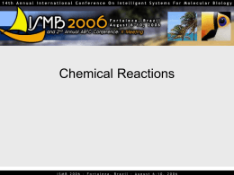Chemical Reactions - Donald Bren School of Information …