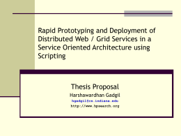 Rapid Prototyping and Deployment of Distributed Web / …