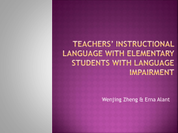 Teachers’ instructional language with elementary …