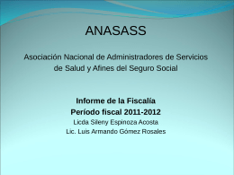 Diapositiva 1 - ANASASS - Asociacion Nacional de