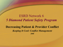 MARC – Network 5 Patient Safety Program “5 Diamond …
