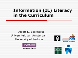 Information Literacy & Life Long Learning: Concept and