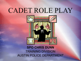 CADET ROLE PLAY - University of Texas at Austin