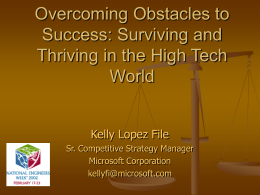 Overcoming obstacles to success: Surviving and Thriving in