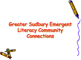 Emergent Literacy Community Model