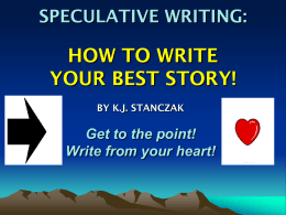HOW TO: WRITING YOUR BEST SPECULATIVE ESSAY …