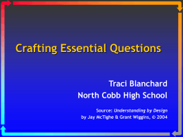 Crafting Essential Questions