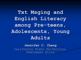 Text Messaging and English Literacy among Students