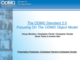 The ODMG Standard 2.0 Focusing On The ODMG Object …