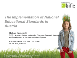 The Implementation of National Educational Standards in