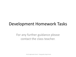Development Homework Tasks