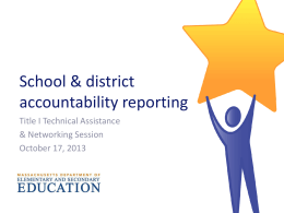 Accountability System and ESE Resources