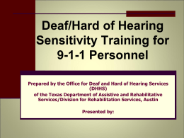 Deaf Awareness and Sensitive Training