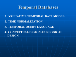 Temporal Databases - University of Technology