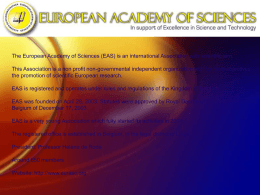 Diapositive 1 - European Academy of Sciences : News