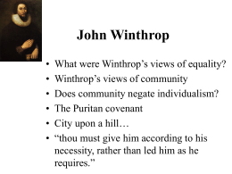 John Winthrop - www.tamut.edu