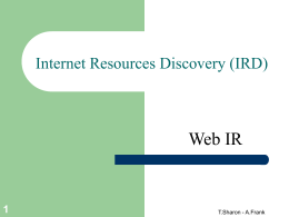 Web IR - Bar-Ilan University