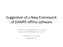 Framework of DAMPW software (DAMPE software)
