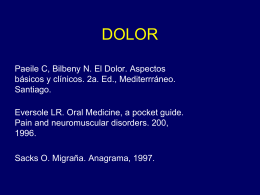 Dolor, neuralgias. 2009