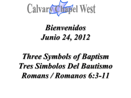 Romans 6:3-4 - Calvary Chapel West