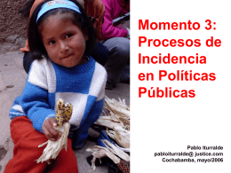 Momento 4: Procesos de Incidencia en Políticas Públicas