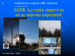 Presentacion SO2R en la conferencia del congreso URE en Albacete.
