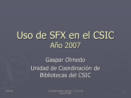Uso de SFX en el CSIC - digital