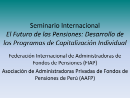 Pablo Secada - (FIAP) Federación Internacional de Administradoras