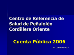 Cuenta Pública - CRS Cordillera