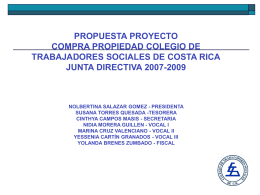 Proyecto - Colegio de Trabajadores Sociales de Costa Rica