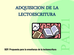 adquisicion de la lectoescritura - Centro Universitario de Ciencias