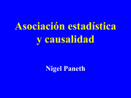 STAISTICAL ASSOCIATION AND CAUSALITY