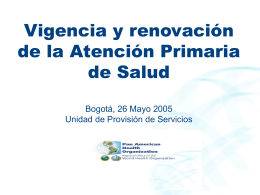 Bogota: renovacion - Organización Panamericana de la Salud