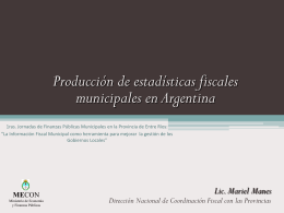 Breve caracterización del Sector Público Municipal en Argentina