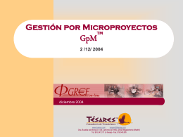 Tesares:Gestión por Microproyectos por José Miguel Guallar y