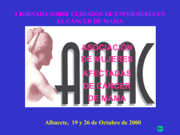 (AMAC) Asociación de Mujeres Afectadas de Cancer de Mama. ( 0.1