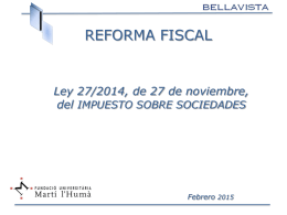 Reforma Impuesto de Sociedades 2015