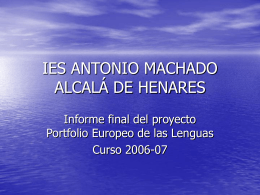 IES ANTONIO MACHADO ALCALÁ DE HENARES