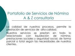 Portafolio de Servicios de Nomina A & Z consultoría