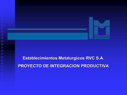 Proyectos de Inversión: RVC