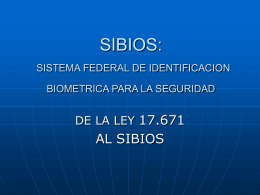 SIBIOS - Biometría