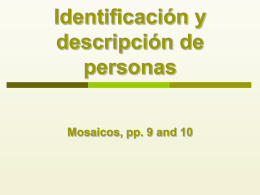 Identificación y descripción de personas