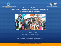 Población de El Salvador - Universidad Francisco Gavidia
