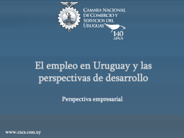 El empleo en Uruguay y las perspectivas de desarrollo